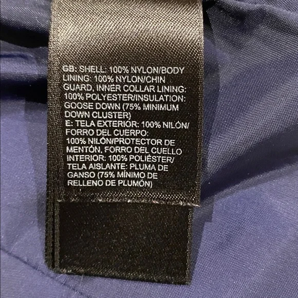 The‎ North Face 550 Down Quilted Puffer Vest Woman’s Size M Blue Satin - Picture 7 of 8